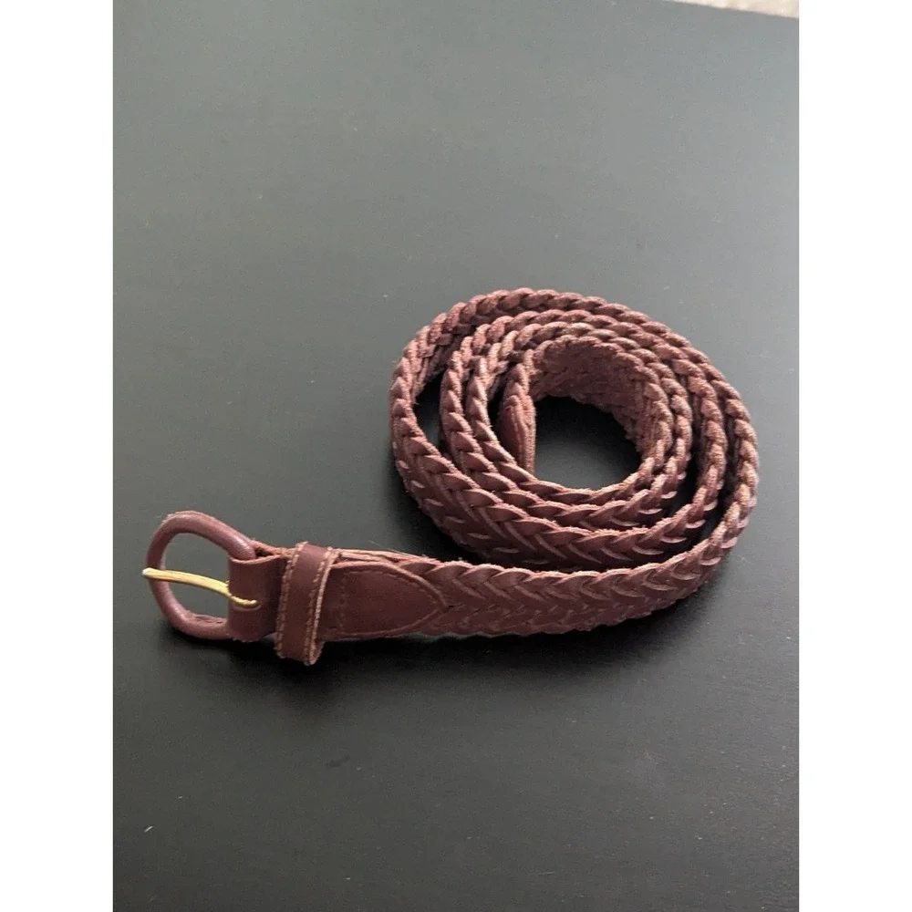 Surrey Split Cowhide Woven Leather Belt‎ Dress Belt Brown Large (47